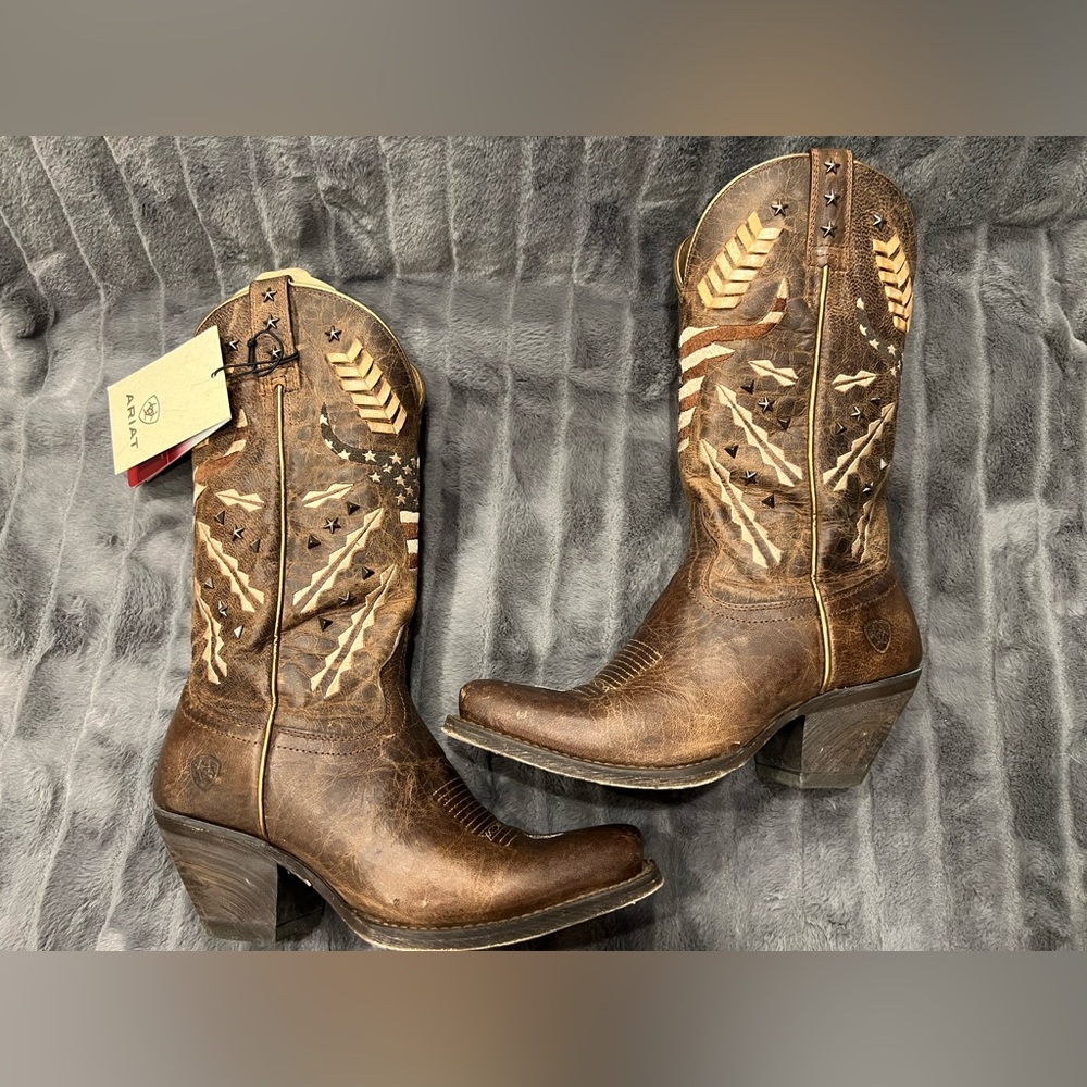 Ariat Circuit Americana Western Boot ATS Sole - Picture 5 of 13